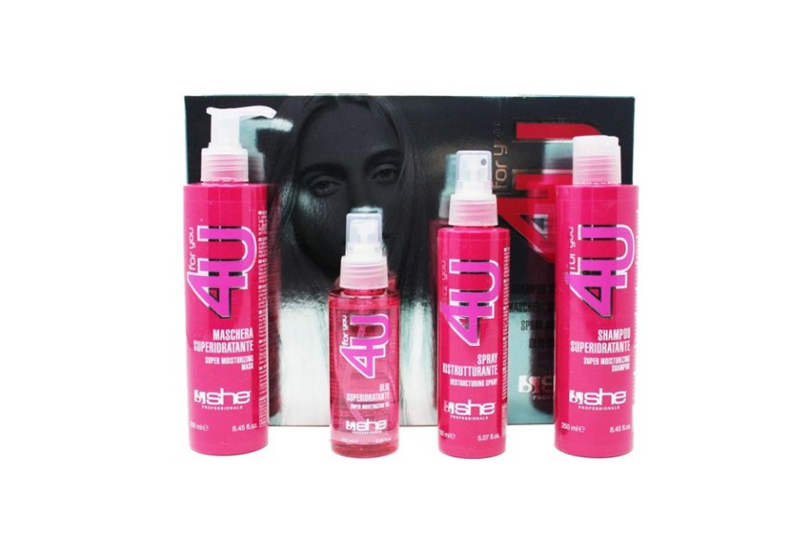 Capelli She Professional | She Professional For You Kit Ristrutturante E Idratante Per Capelli 4 Pz