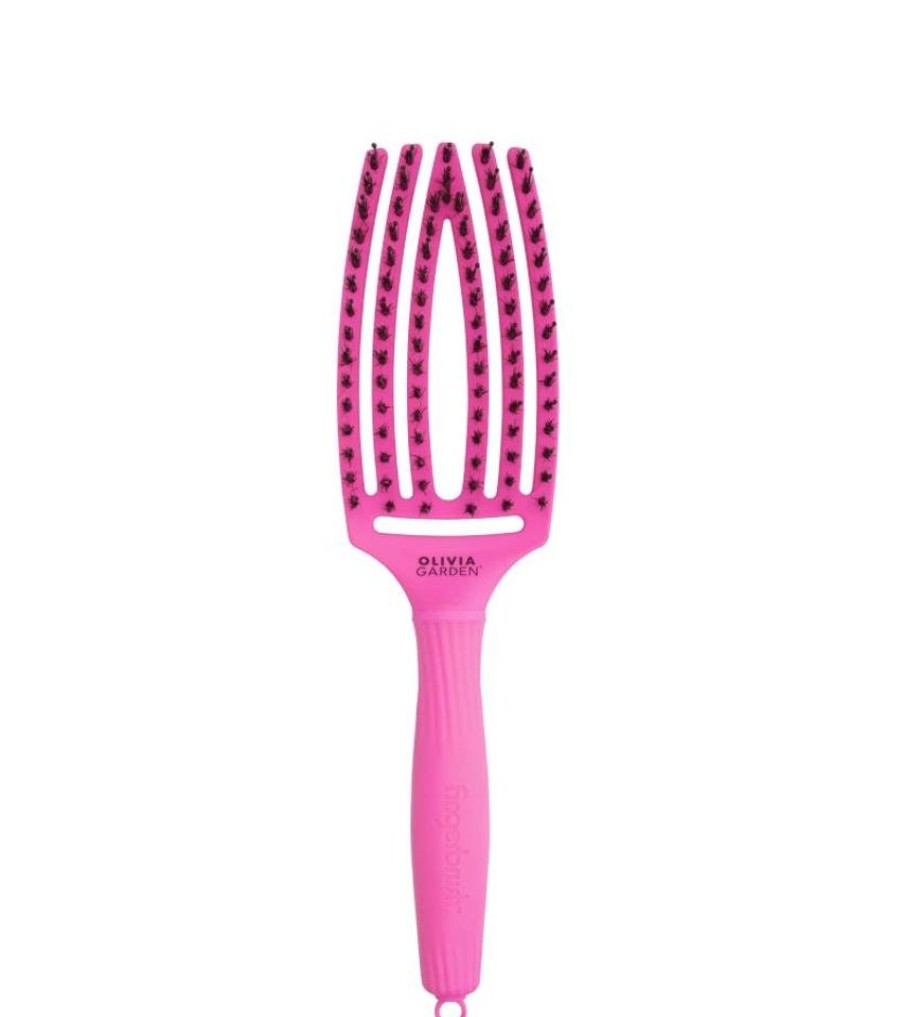 Parrucchiere - Barber Olivia Garden | Olivia Garden Spazzola Districante Finger Medium Edizione Think Pink Neon Pink