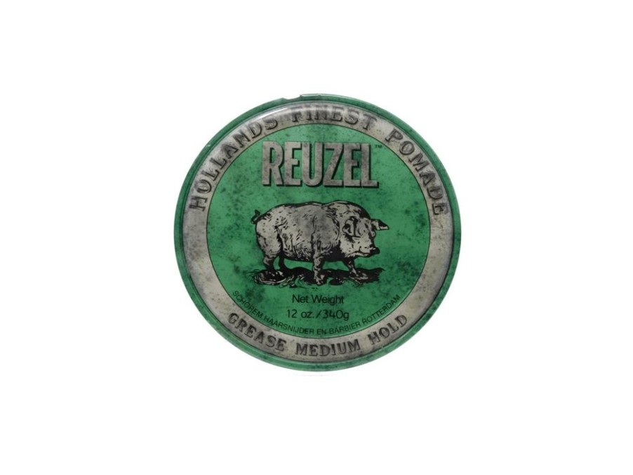 Capelli Reuzel | Reuzel Green Pomade Grease Tenuta Media 340 Gr