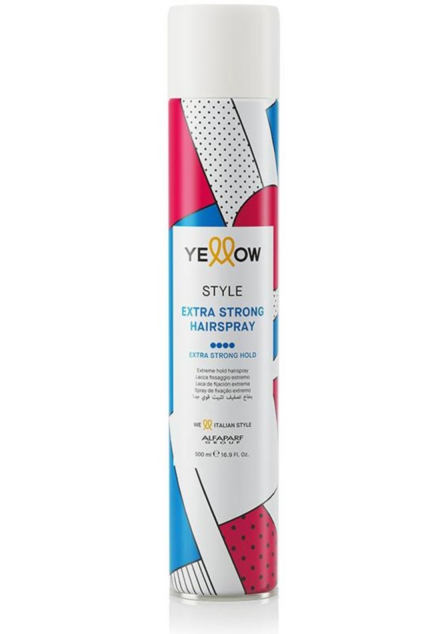 Capelli Alfaparf Yellow | Alfaparf Yellow Style Extra Strong Lacca Per Capelli Fissaggio Estremo 500 Ml