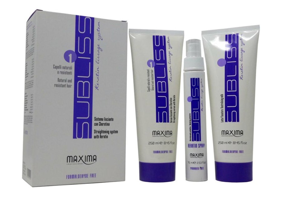 Capelli Maxima Professional | Maxima Subliss 1 Sistema Lisciante Con Cheratina Per Capelli Naturali E Resistenti