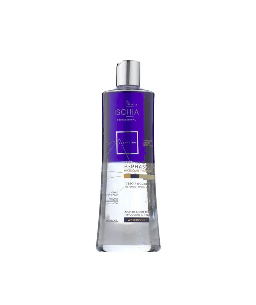 Make Up Ischia Eau Thermale | Ischia Eau Thermale Struccante B+Phase Micellare Thermale Viso Occhi E Labbra 500 Ml