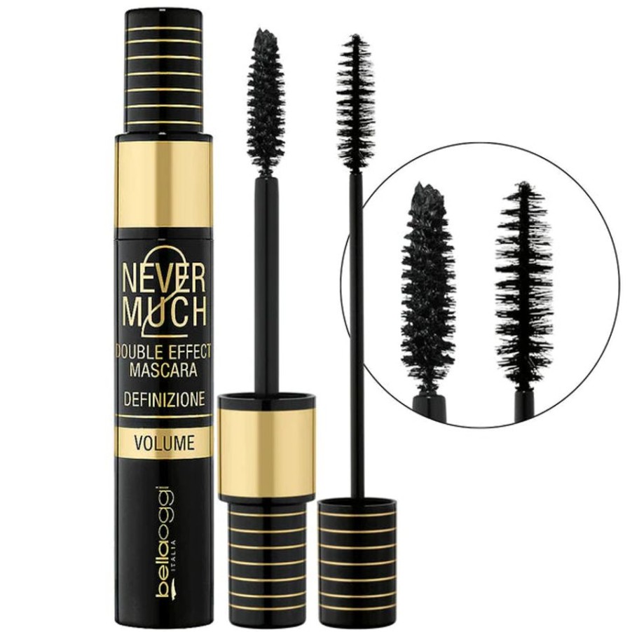 Make Up BellaOggi Italia Mascara | Bellaoggi Never Much Mascara Doppio Effetto Definizione E Volume Nero