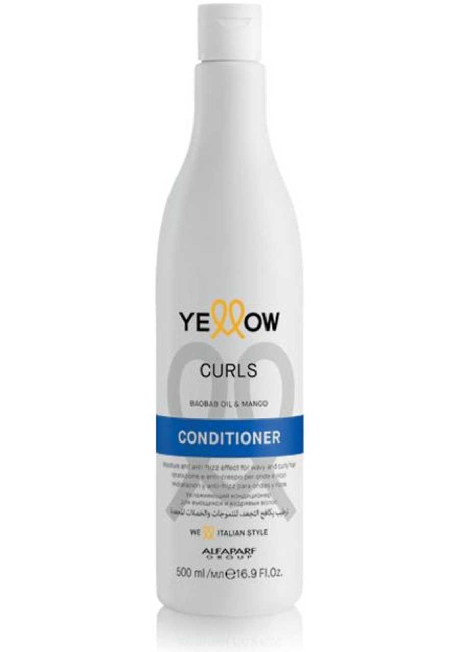 Capelli Alfaparf Yellow | Alfaparf Yellow Curls Conditioner Idratazione E Anti Crespo Per Capelli Con Onde E Ricci 500 Ml