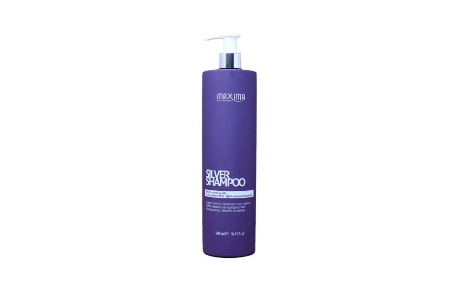 Capelli Maxima Professional | Maxima Silver Shampoo Effetto Anti Giallo Per Capelli Bianchi,Decolorati E Con Meches 500 Ml