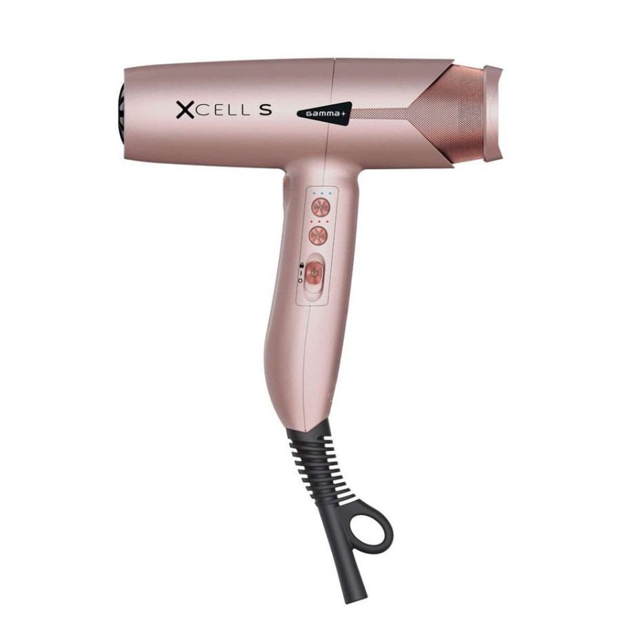 Parrucchiere - Barber Gammapiù | Gammapiu Xcell Bactericidal Asciugacapelli Ultra Leggero Con Motore Digitale E Tecnologia Ionic 1600 W Gold Rose