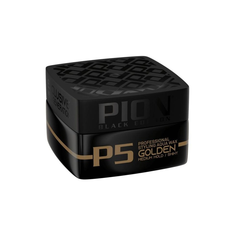 Capelli Pion | Pion Black Edition P5 Golden Cera Per Capelli Volumizzante Lucidante Tenuta Forte 150 Ml