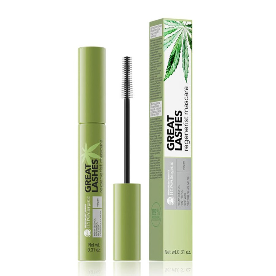 Make Up Bell HypoAllergenic Mascara | Hypoallergenic Hemp Great Lashes Mascara Rigenerante Effetto Allungante E Incurvante 9 Gr