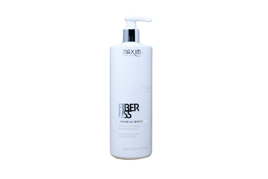 Capelli Maxima Professional | Maxima Fiber Liss Maschera Restitutiva Per Capelli Trattati Con Idrolizzato Di Seta 500 Ml