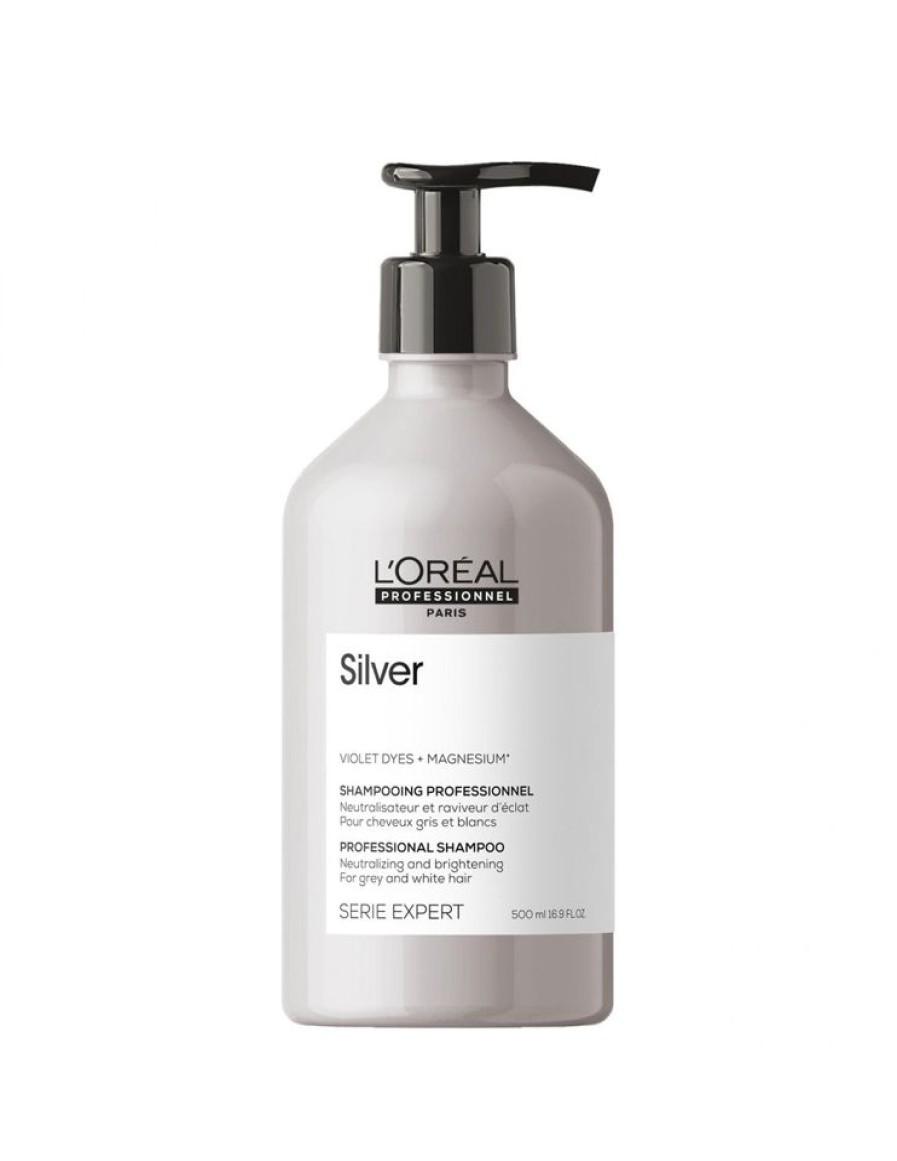 Capelli L'Oreal Professional | L'Oreal Serie Expert Silver Shampoo Per Capelli Anti Giallo 500 Ml