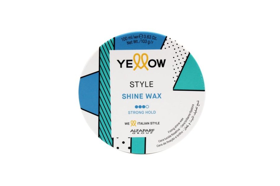 Capelli Alfaparf Yellow | Alfaparf Yellow Style Shine Wax Cera Lucida Fissativa Per Capelli Tenuta Forte 100 Ml