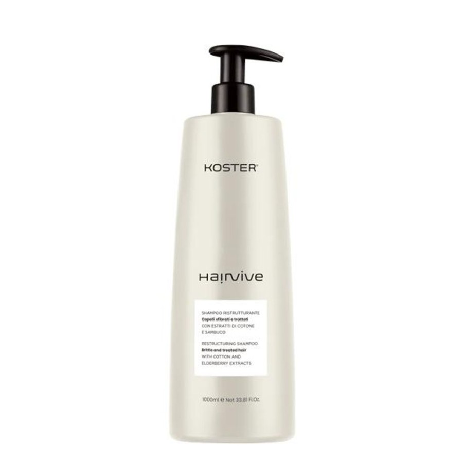 Capelli Koster | Koster Hairvive Shampoo Ristrutturante Per Capelli Sfibrati E Trattati 1000 Ml