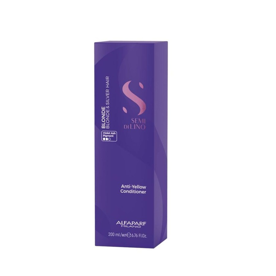 Capelli Alfaparf Milano | Alfaparf Milano Semi Di Lino Blonde Conditioner Anti Giallo Per Capelli Biondi E Silver 200 Ml