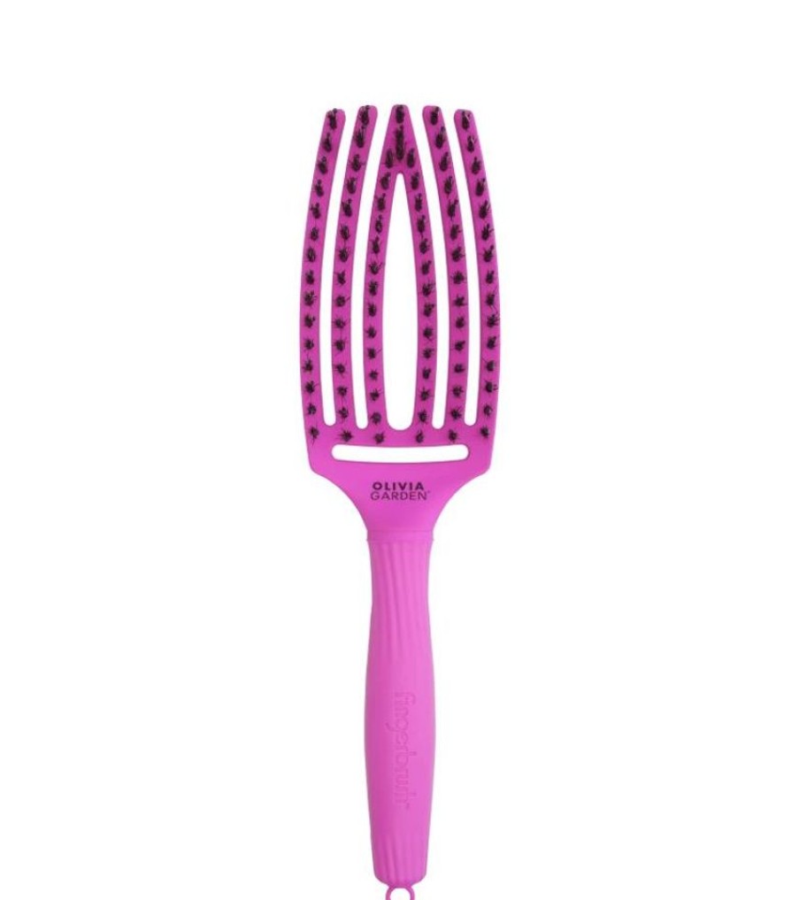 Parrucchiere - Barber Olivia Garden | Olivia Garden Spazzola Districante Finger Medium Edizione Think Pink Neon Purple