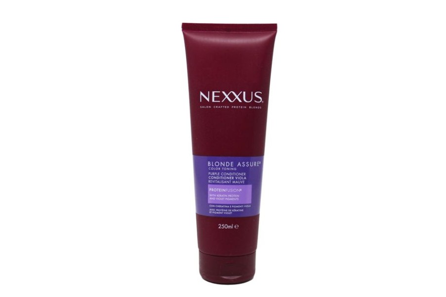 Capelli Nexxus | Nexxus Blonde Assure Balsamo Viola Per Capelli Argentati E Schiariti O Biondi 250 Ml