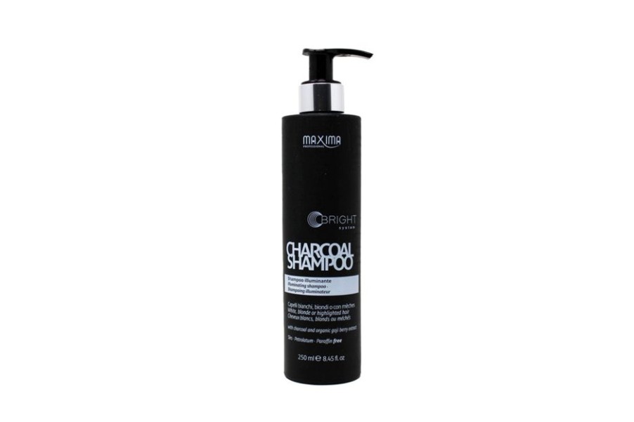 Capelli Maxima Professional | Maxima Charcoal Shampoo Illuminante Per Capelli Bianchi,Biondi E Con Meches 250 Ml