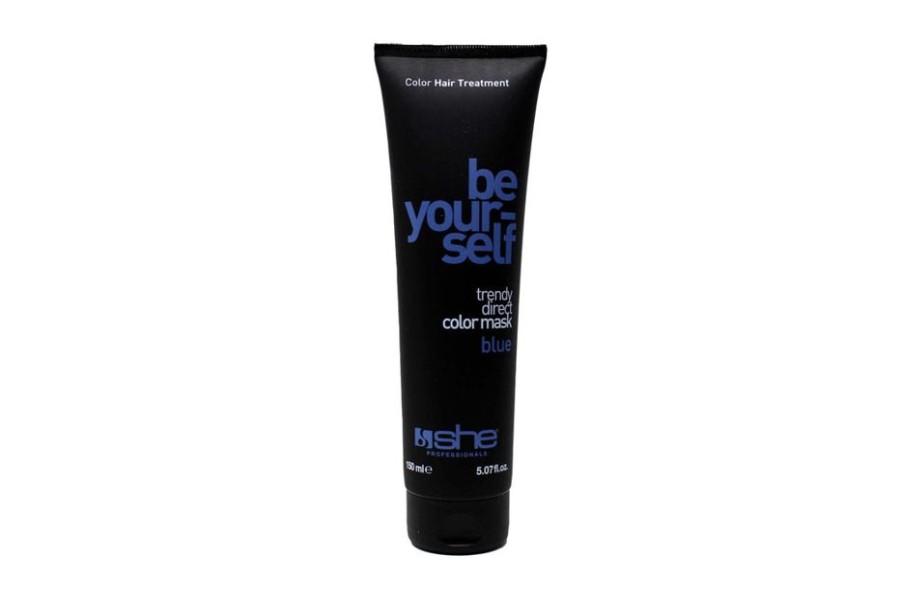 Capelli She Professional | She Professional Be Your Self Maschera Tonalizzante E Ristrutturante Per Capelli Colore Blue 150 Ml