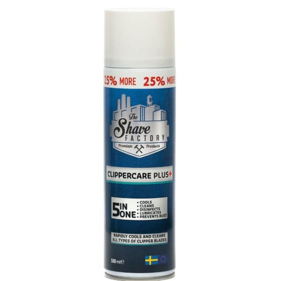 Parrucchiere - Barber The Shave Factory | The Shave Factory Clippercare 5 In 1 Spray Igienizzante E Lubrificante Per Tosatrice 500 Ml