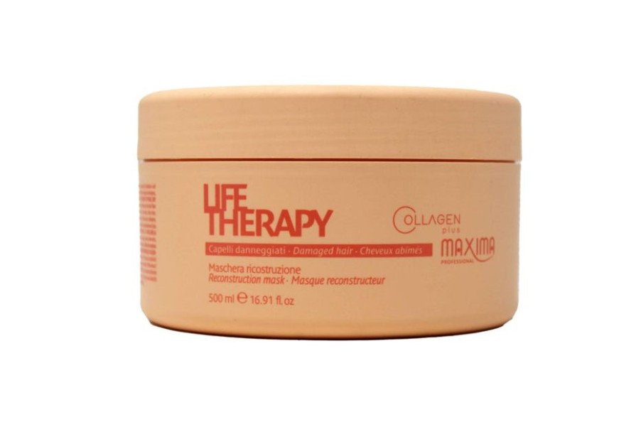 Capelli Maxima Professional | Maxima Life Therapy Maschera Ristrutturante Per Capelli Danneggiati Al Collagene 500 Ml