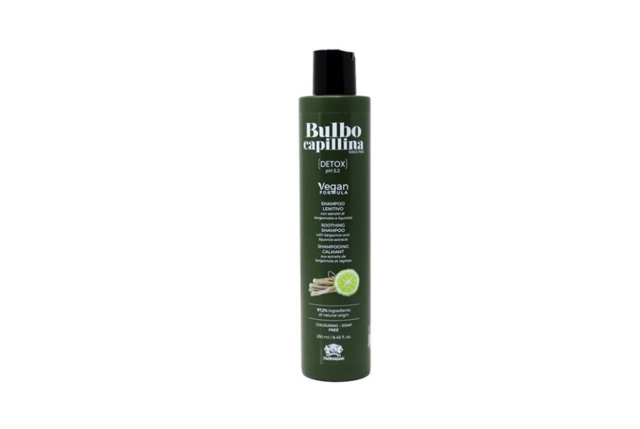 Capelli Farmagan | Farmagan Bulbo Capillina Formula Vegan Detox Shampoo Lenitivo Per Capelli Per Uso Frequente 250 Ml