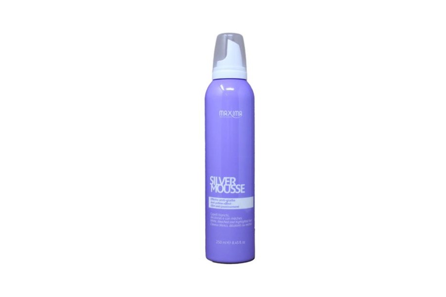 Capelli Maxima Professional | Maxima Silver Mousse Effetto Anti Giallo Per Capelli Bianchi,Decolorati E Con Meches 250 Ml