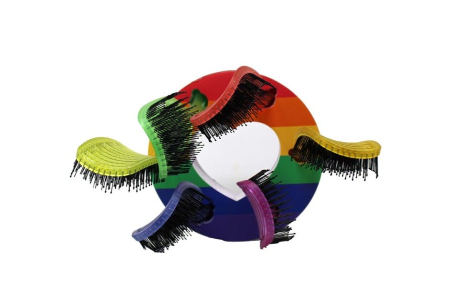 Parrucchiere - Barber Olivia Garden | Olivia Garden I Detangle Spazzola Districante Per Capelli Medi Espositore Pride Edition Da 6 Pz