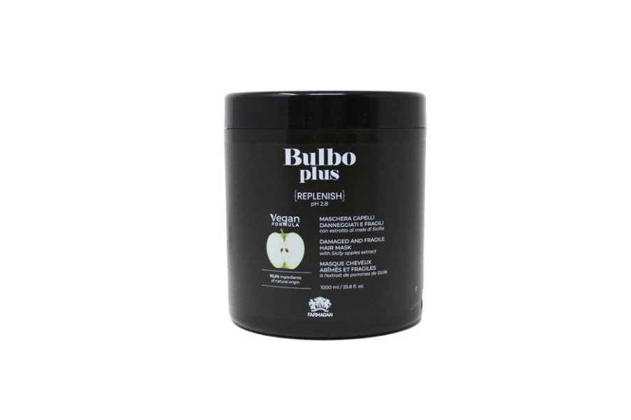 Capelli Farmagan | Farmagan Bulbo Plus Formula Vegan Replenish Maschera Per Capelli Danneggiati E Fragili 1000 Ml