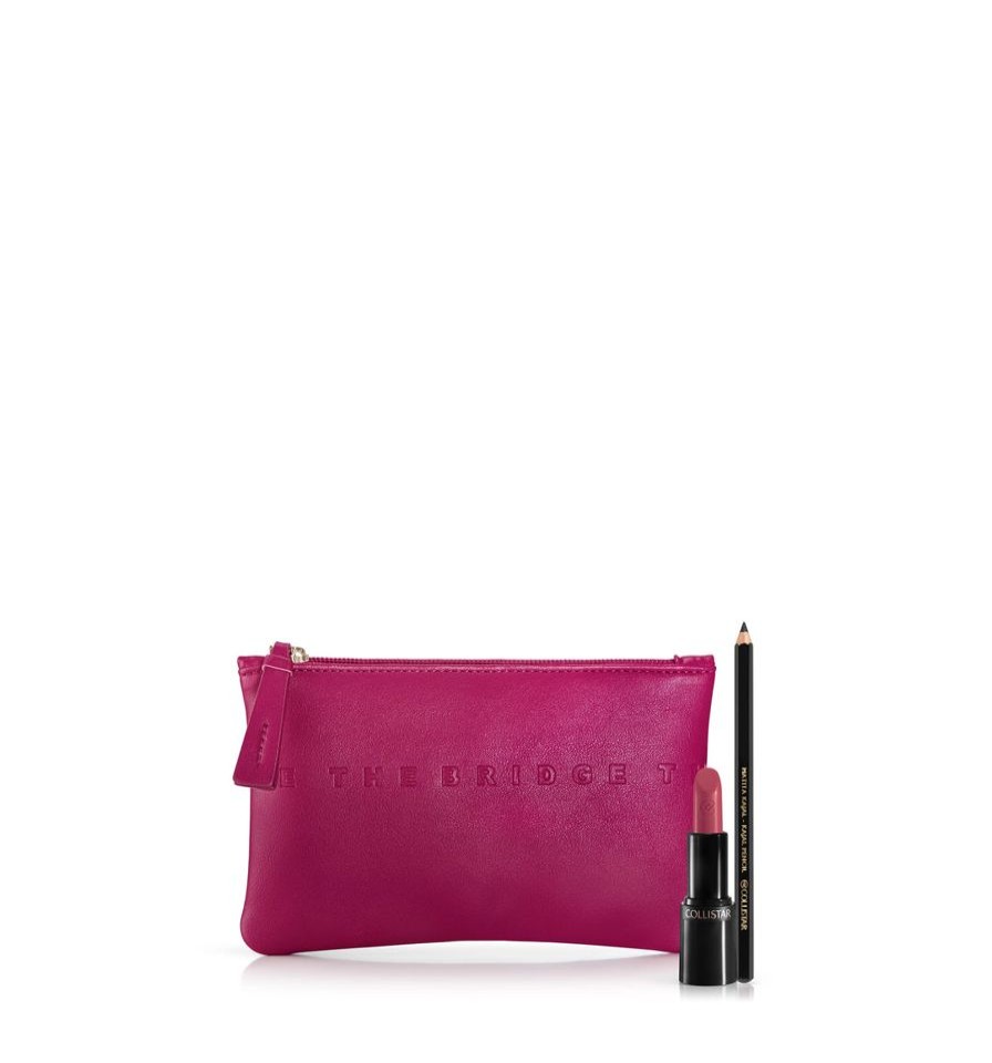 Make Up Collistar Matita | Collistar Cofanetto Puro Rossetto 113 Autumn Berry + Matita Occhi Kajal Nera + Beauty Bag The Bridge